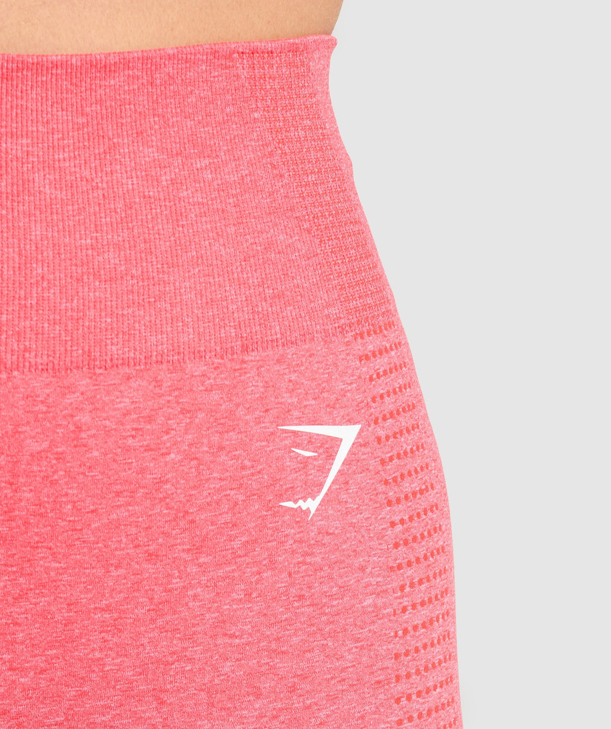 Gymshark Vital Seamless Short Leggings - Coral Red/Marl