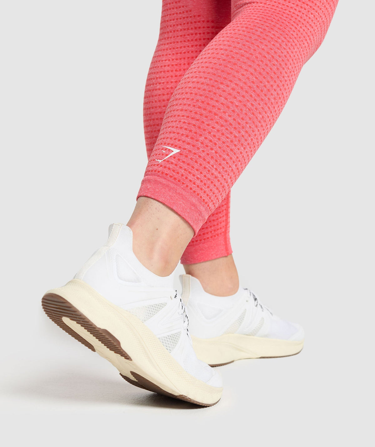 Gymshark Vital Seamless Short Leggings - Coral Red/Marl
