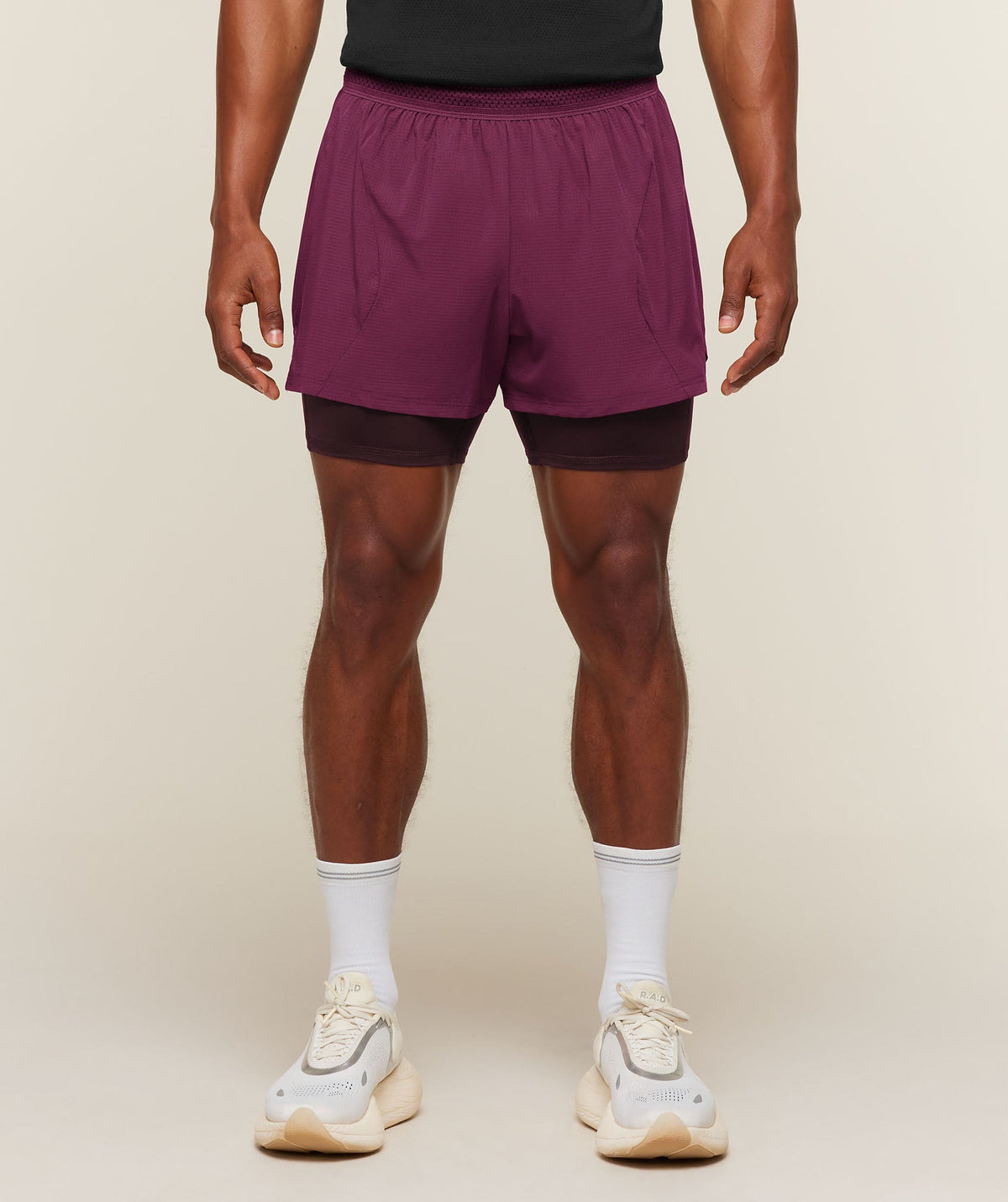 Gymshark Running 4" 2-in-1 Shorts - Strength Pink/Cherry Purple