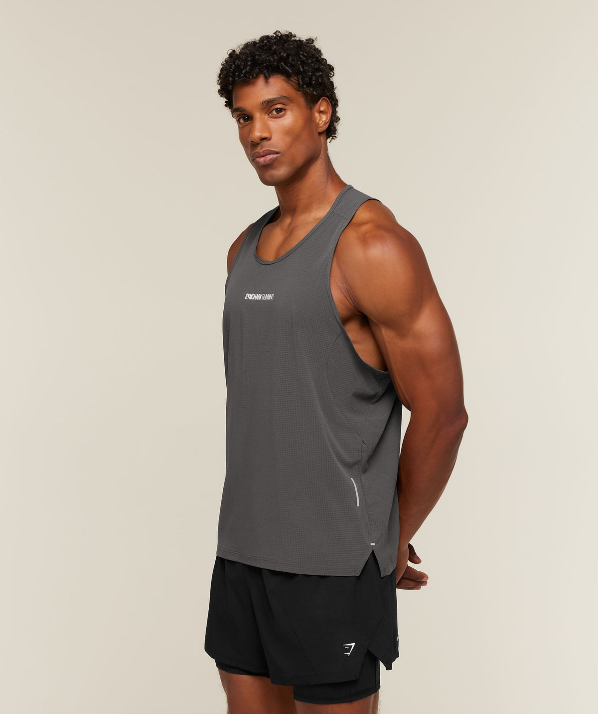 Gymshark Running Tank - Onyx Grey