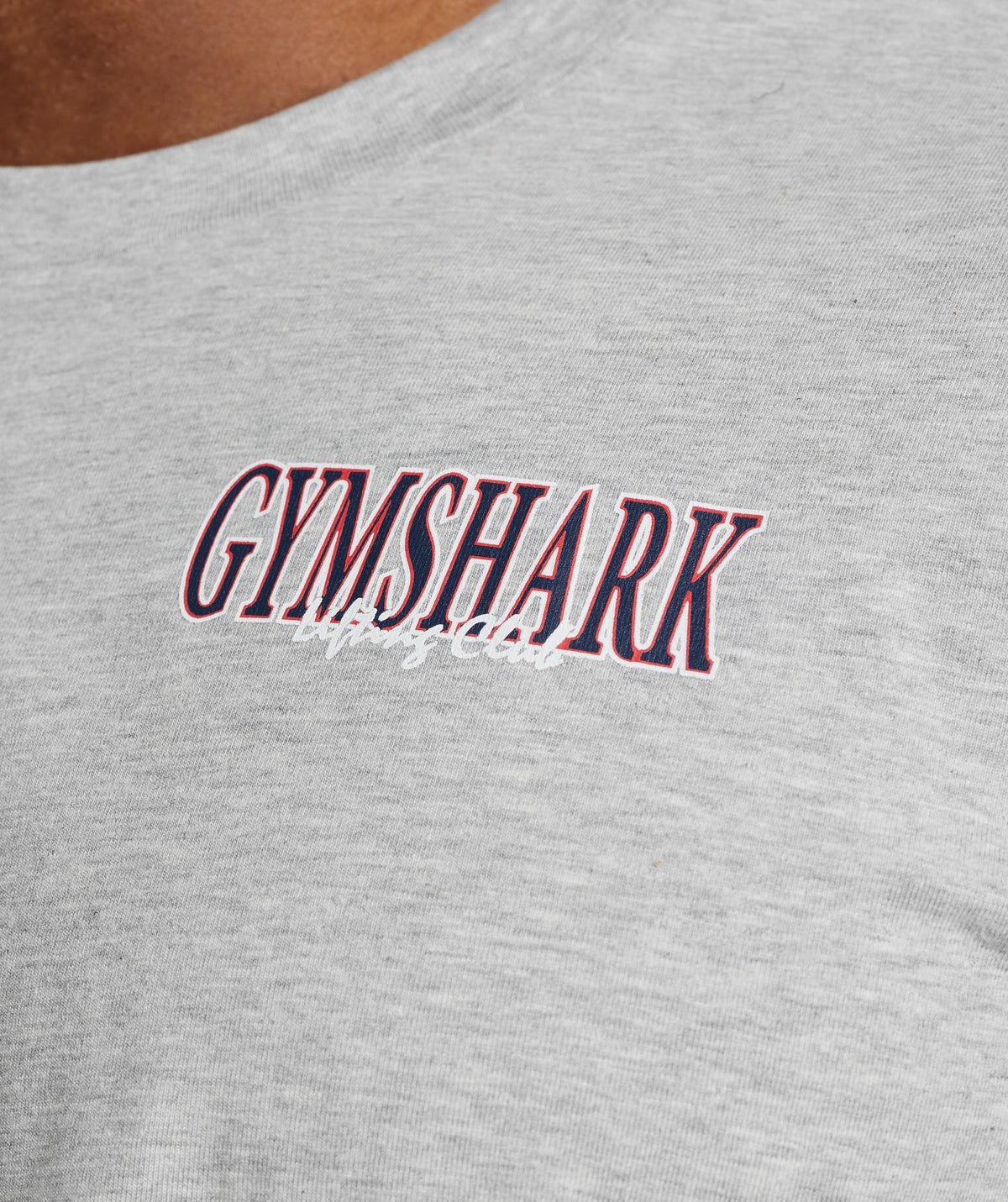 Gymshark Retrowave Oversized Tee - Light Grey Core Marl