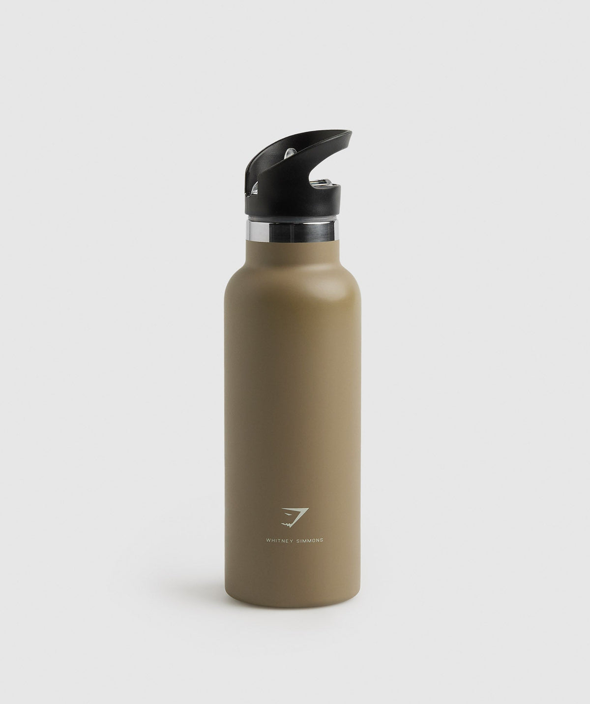 Gymshark Whitney Flip Straw Water Bottle - Cement Brown