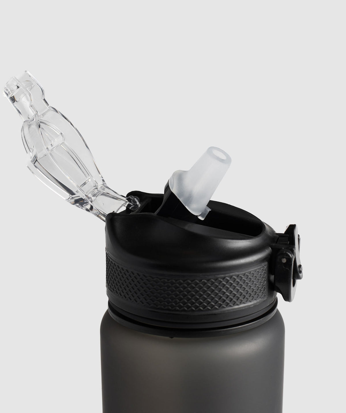 Gymshark Sports Bottle With Straw - Asphalt Grey
