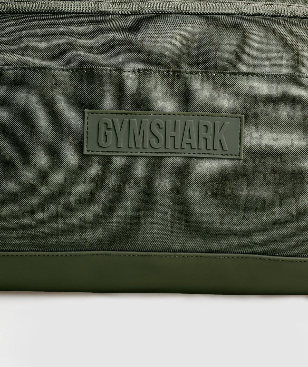 Gymshark Small Everyday Print Gym Bag - Winter Olive