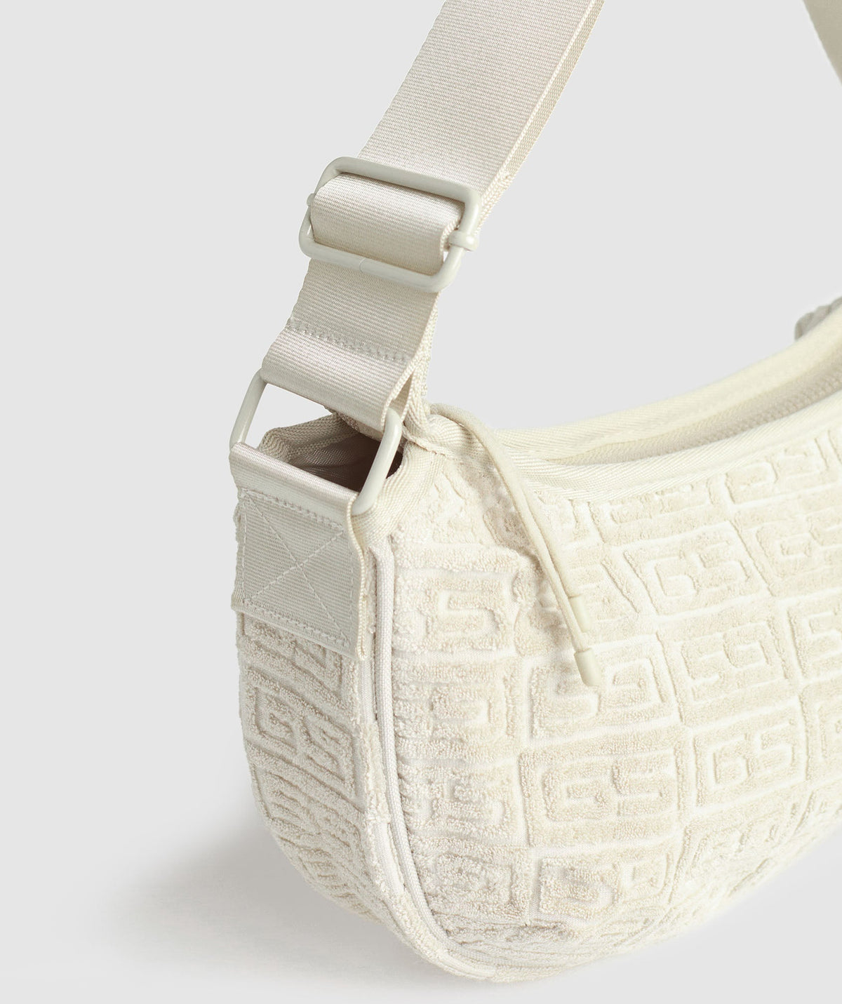Gymshark Towelling Shoulder Bag - Pebble Grey