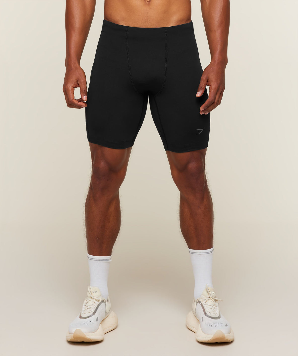 Gymshark Running Elite 7 Pocket Half Tights - Black