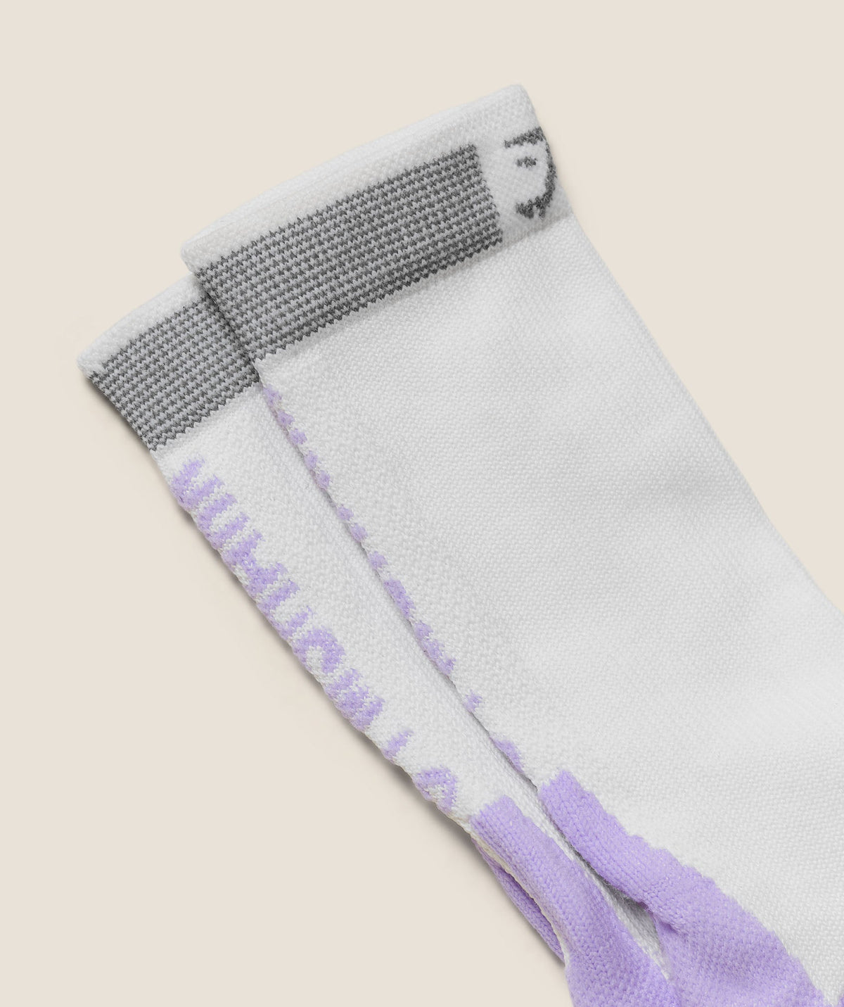 Gymshark Running Elite Crew Sock Single - White/Pace Purple