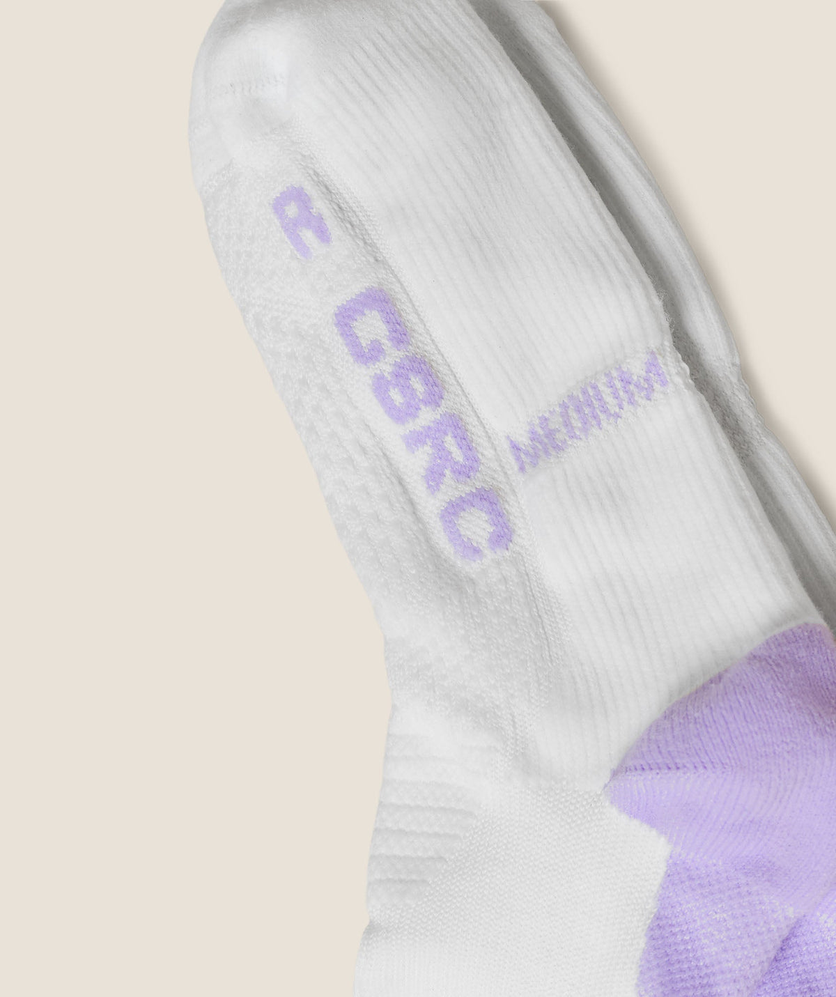 Gymshark Running Elite Crew Sock Single - White/Pace Purple