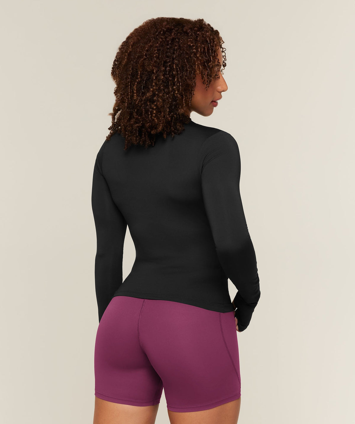 Gymshark Running High Neck Long Sleeve Top - Black