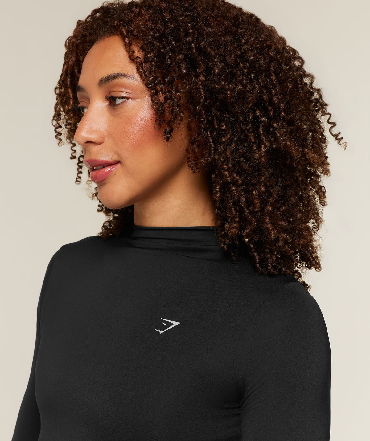 Gymshark Running High Neck Long Sleeve Top - Black