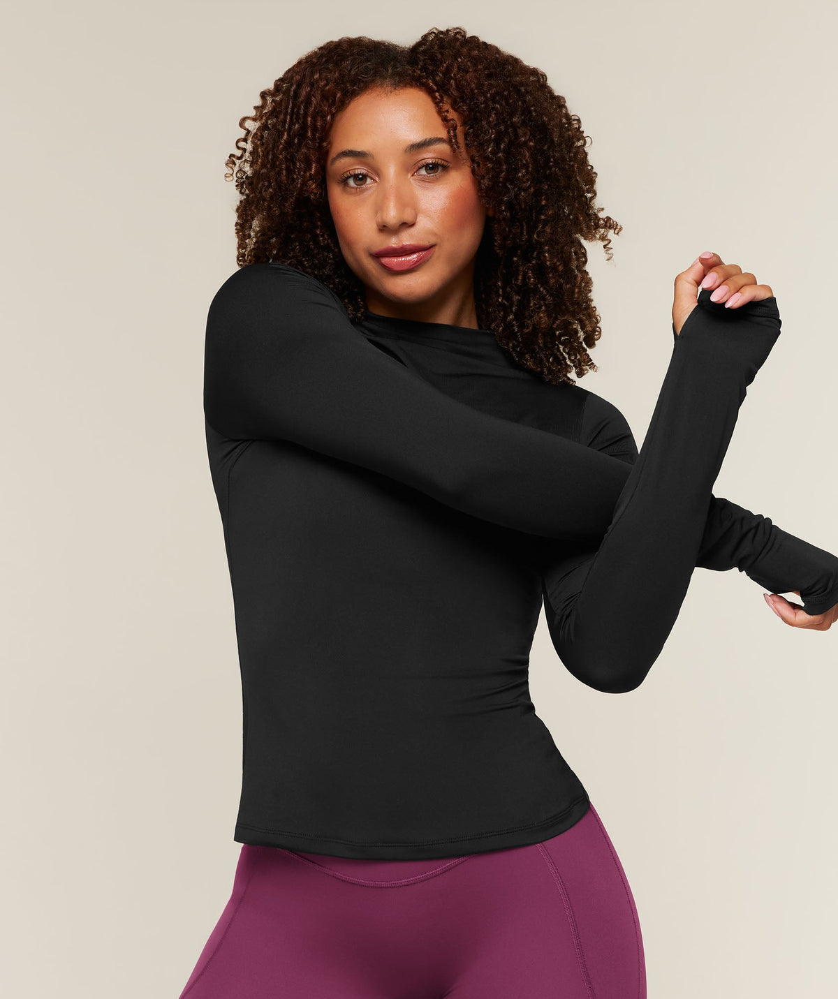 Gymshark Running High Neck Long Sleeve Top - Black