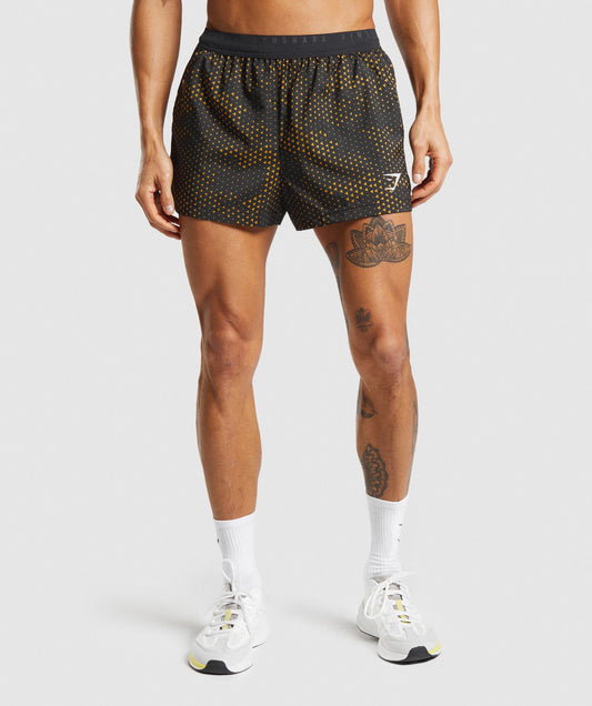 Gymshark Sport Run 3" Short - Turmeric Yellow