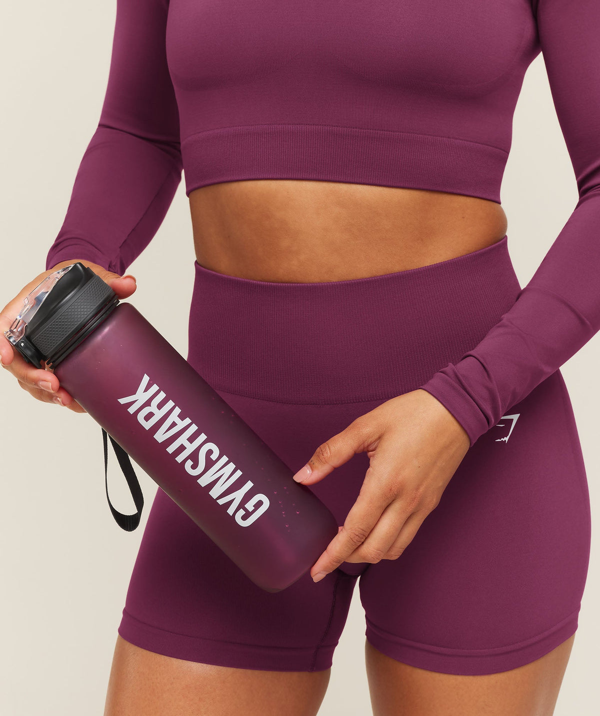 Gymshark Sports Bottle With Straw - Strength Pink