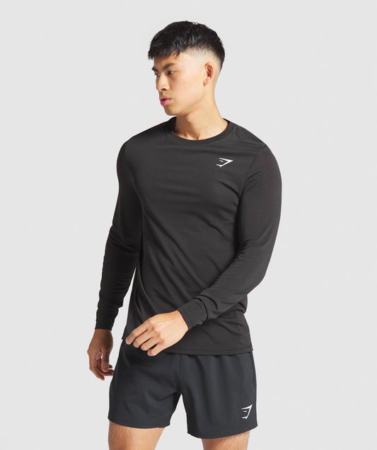 Gymshark Vital Long Sleeve Tee - Black Marl