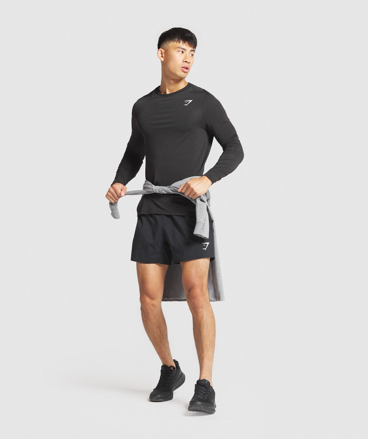 Gymshark Vital Long Sleeve Tee - Black Marl