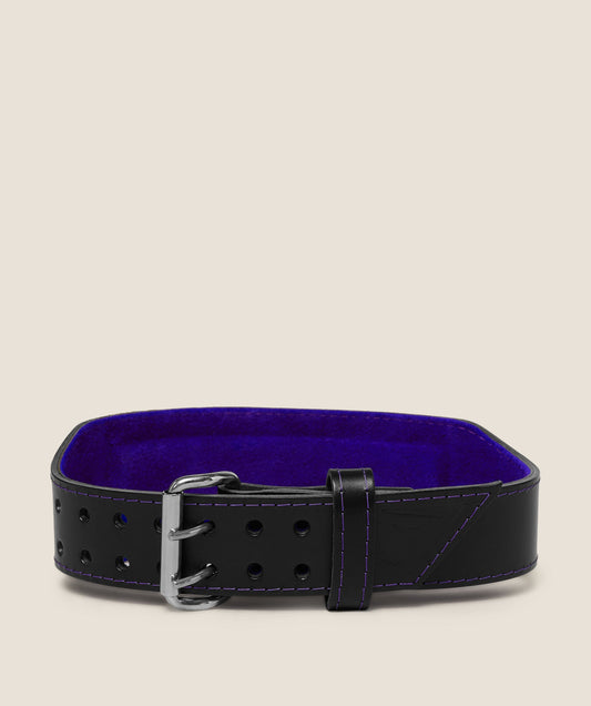 Gymshark Tapered Double Prong Lifting Belt - Black/Amethist
