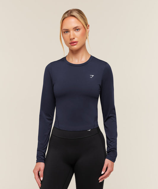 Gymshark Training Midi Long Sleeve Top - Heavy Blue
