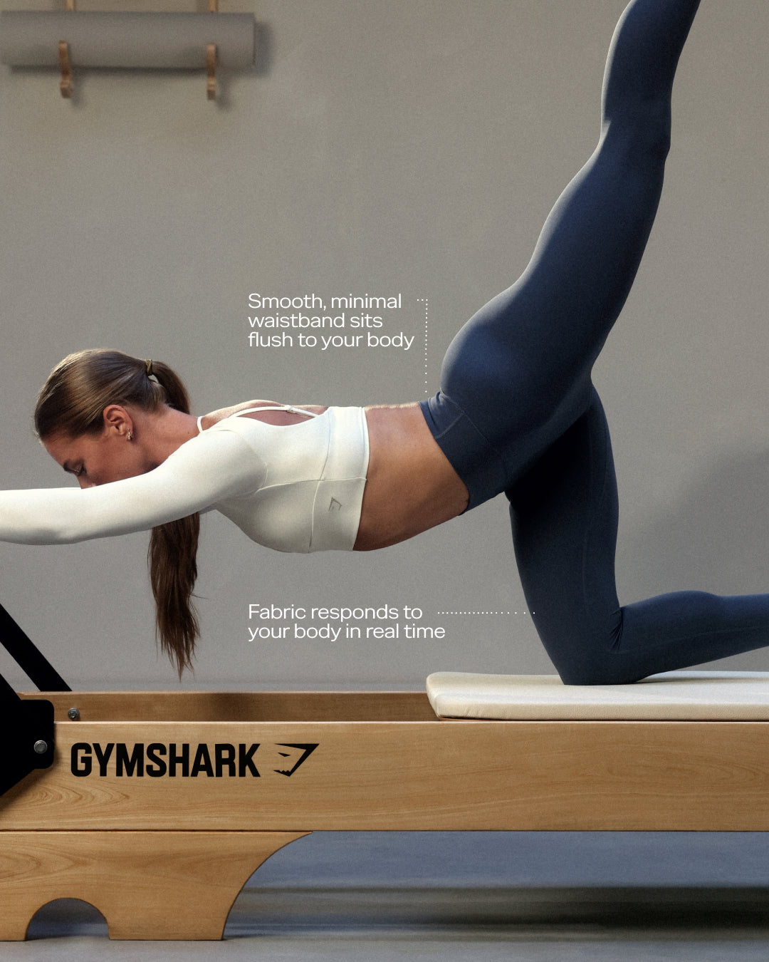 Gymshark SoftSenseTM Mid-Rise Leggings - Shadow Blue