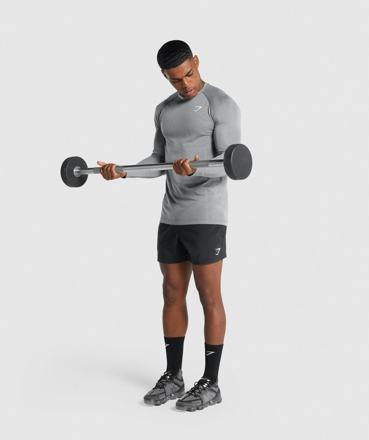 Gymshark Vital Light Long Sleeve Tee - Charcoal Marl