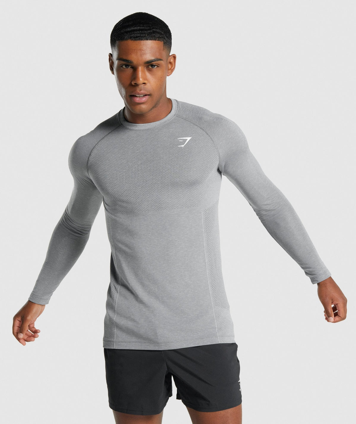 Gymshark Vital Light Long Sleeve Tee - Charcoal Marl