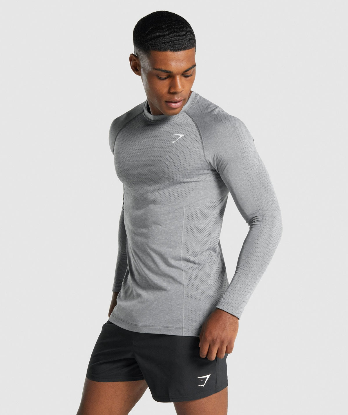 Gymshark Vital Light Long Sleeve Tee - Charcoal Marl