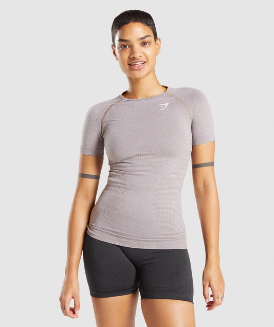 Gymshark Vital Seamless 2.0 Tee - Taupe Marl
