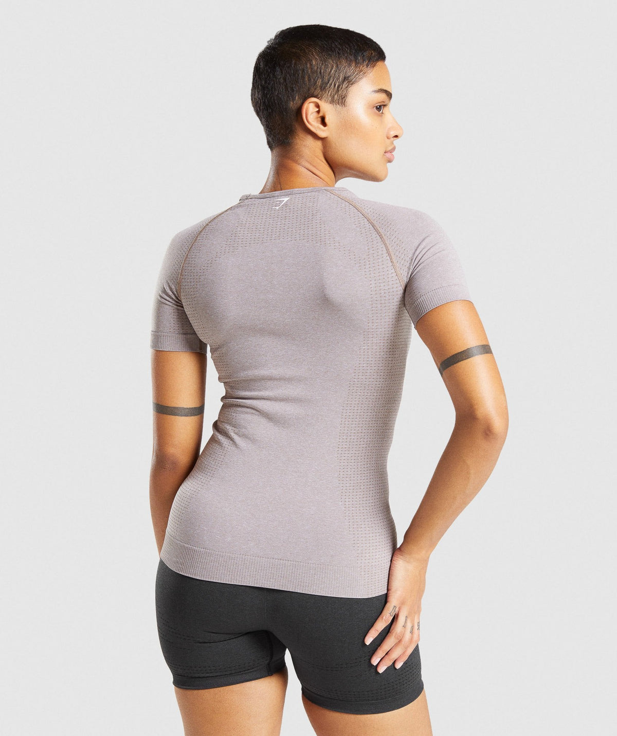 Gymshark Vital Seamless 2.0 Tee - Taupe Marl