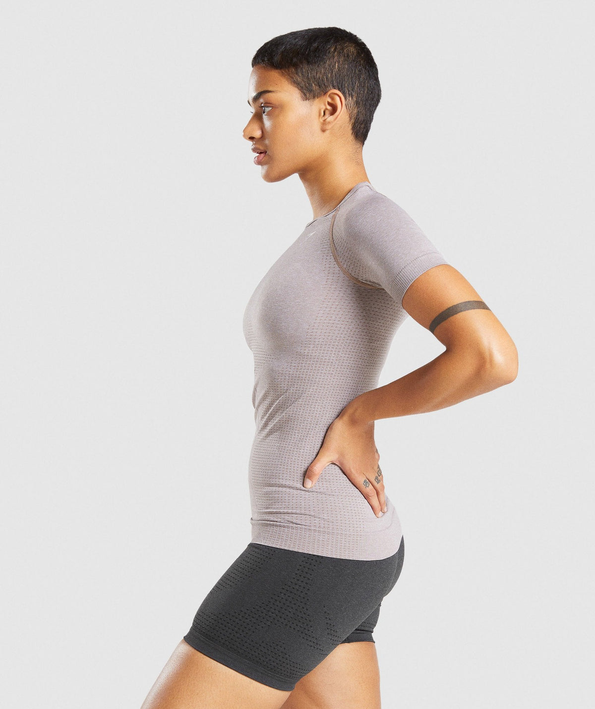 Gymshark Vital Seamless 2.0 Tee - Taupe Marl