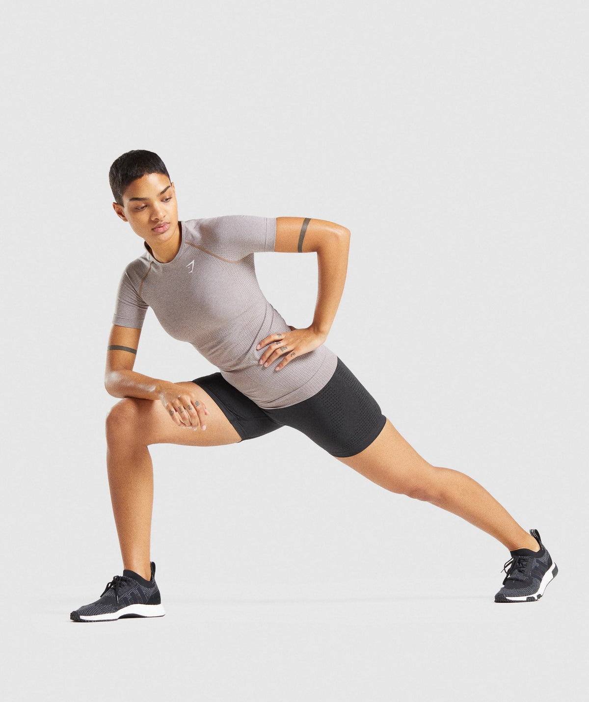 Gymshark Vital Seamless 2.0 Tee - Taupe Marl