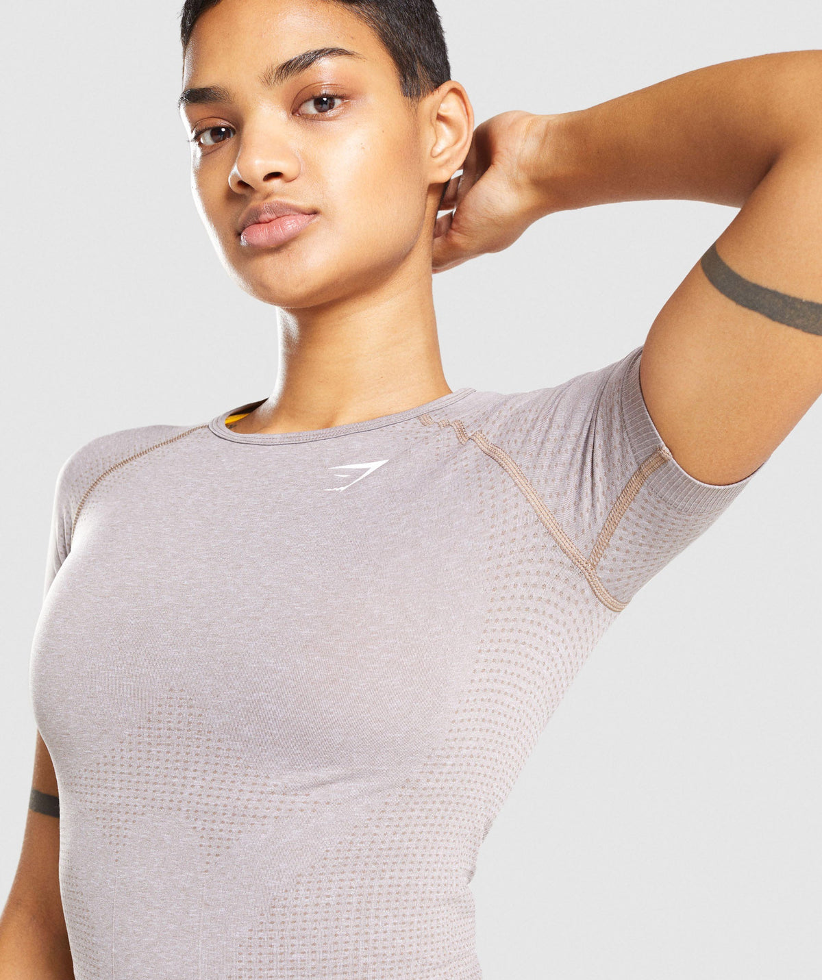 Gymshark Vital Seamless 2.0 Tee - Taupe Marl