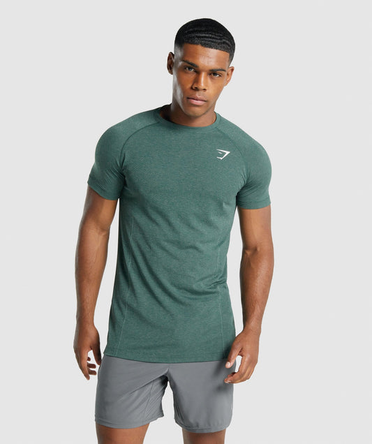 Gymshark Vital Light Tee - Dark Green Marl