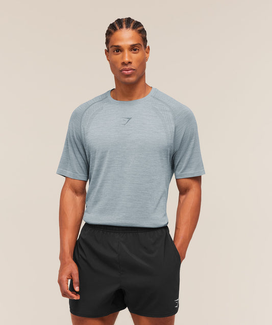 Gymshark Versatile Seamless Tee - Tranquil Blue/Iron Blue