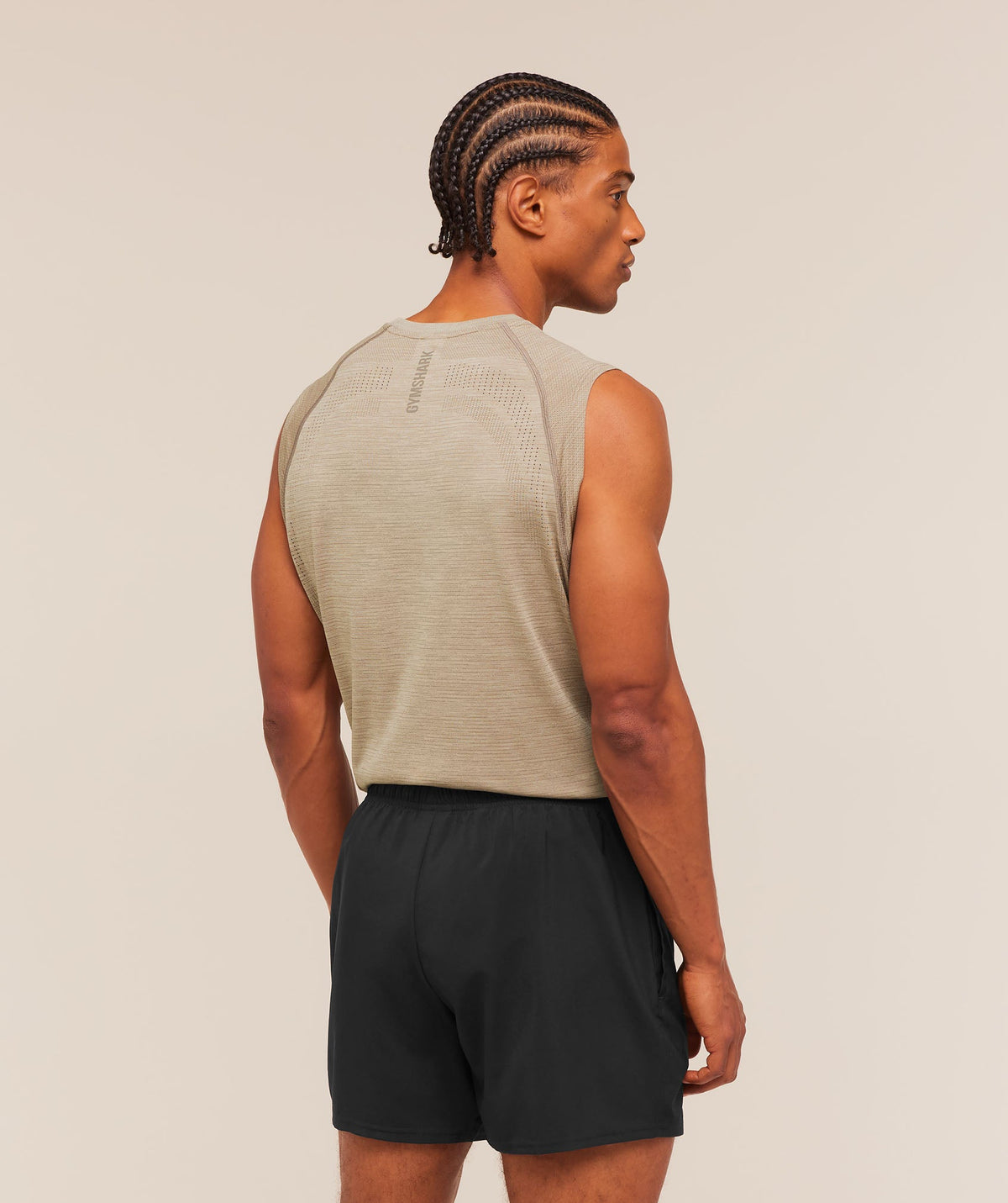 Gymshark Versatile Seamless Tank - Chalk Beige/Lifestyle Brown