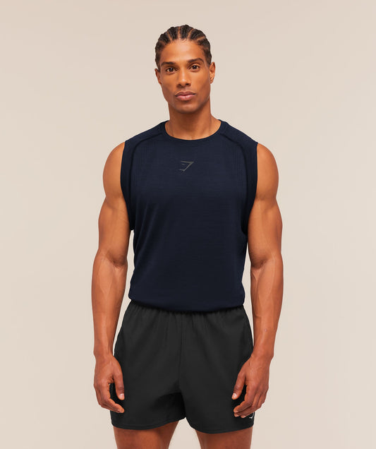Gymshark Versatile Seamless Tank - Heavy Blue/Black