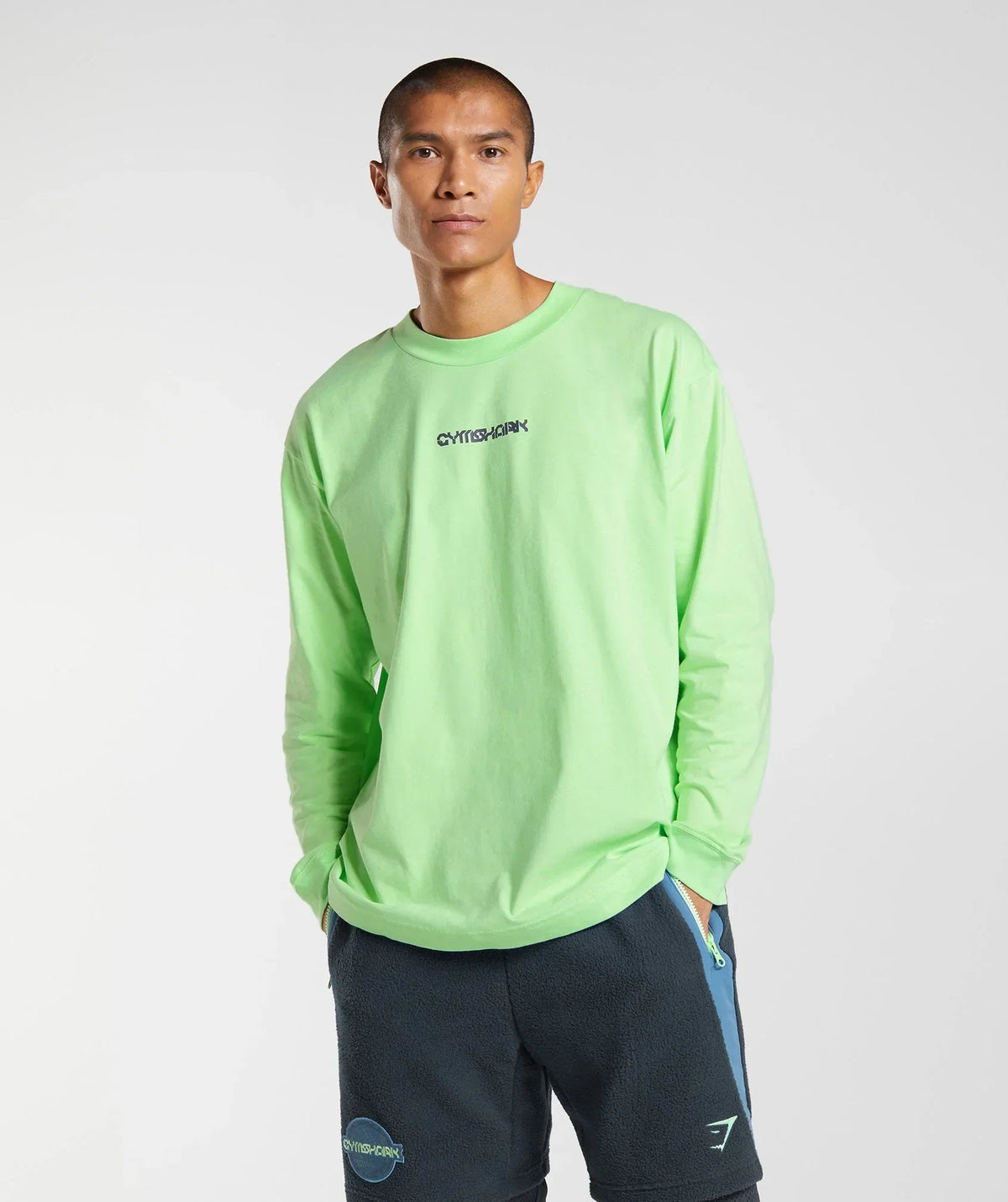 Gymshark Vibes Long Sleeve Tee - Bright Mint