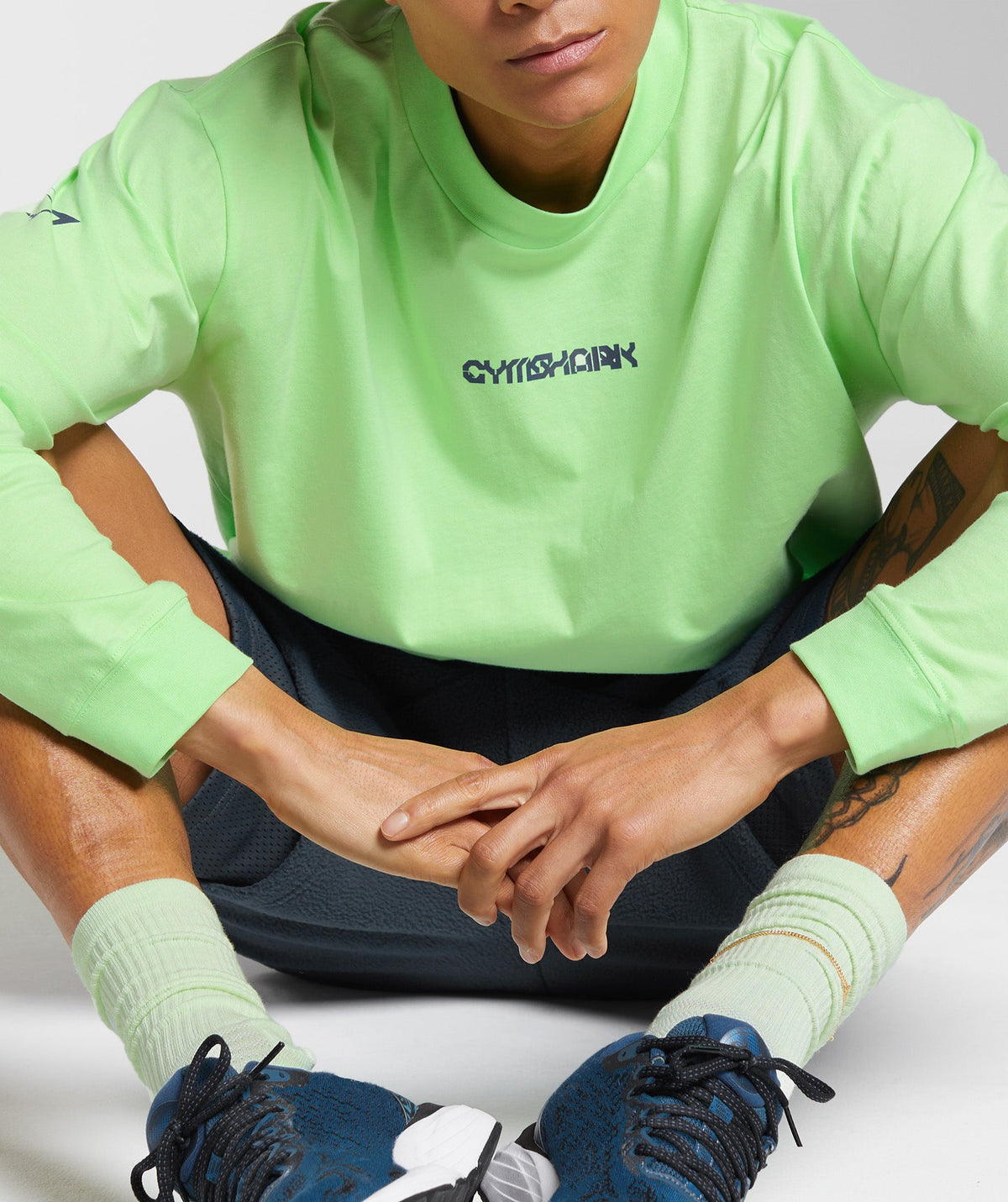 Gymshark Vibes Long Sleeve Tee - Bright Mint