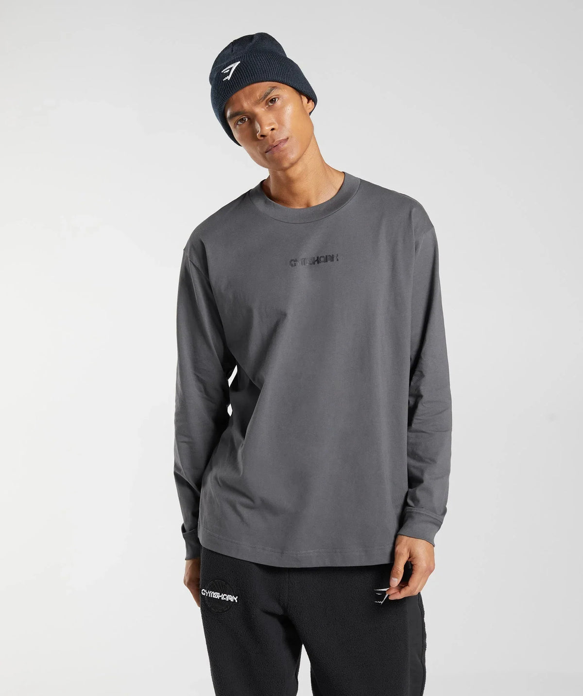 Gymshark Vibes Long Sleeve Tee - Silhouette Grey