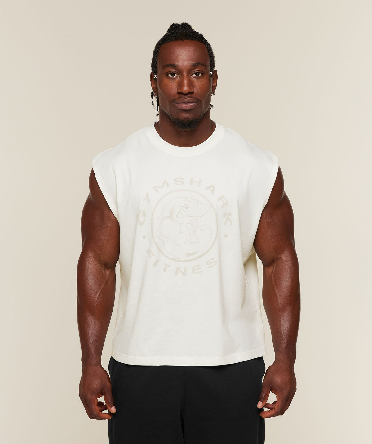 Gymshark Vintage Legacy Tank - Soft White/Wash