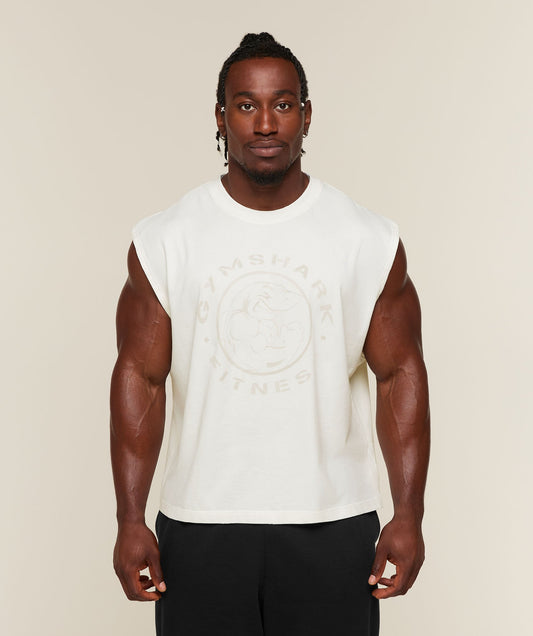 Gymshark Vintage Legacy Tank - Soft White/Wash