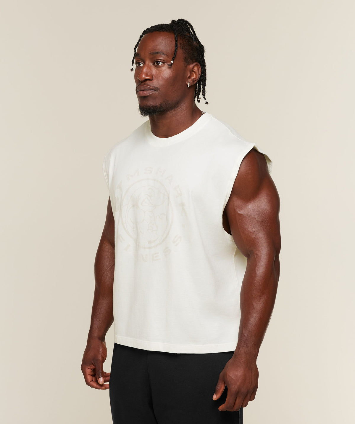 Gymshark Vintage Legacy Tank - Soft White/Wash