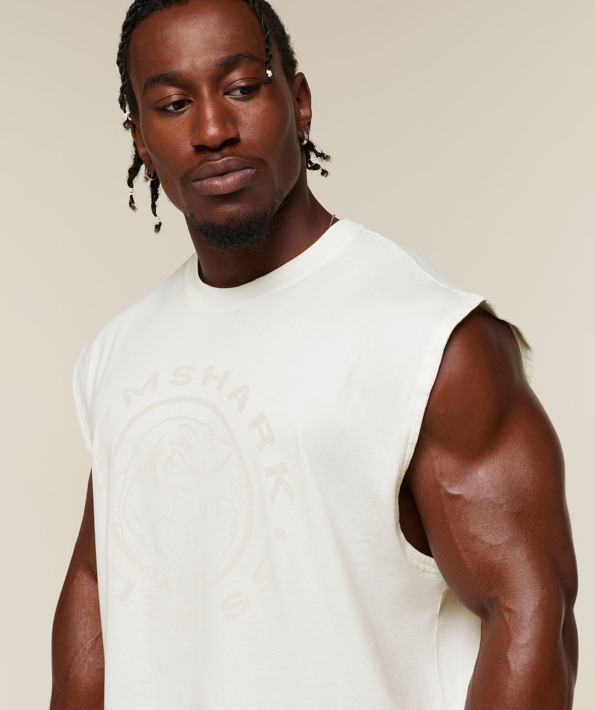 Gymshark Vintage Legacy Tank - Soft White/Wash
