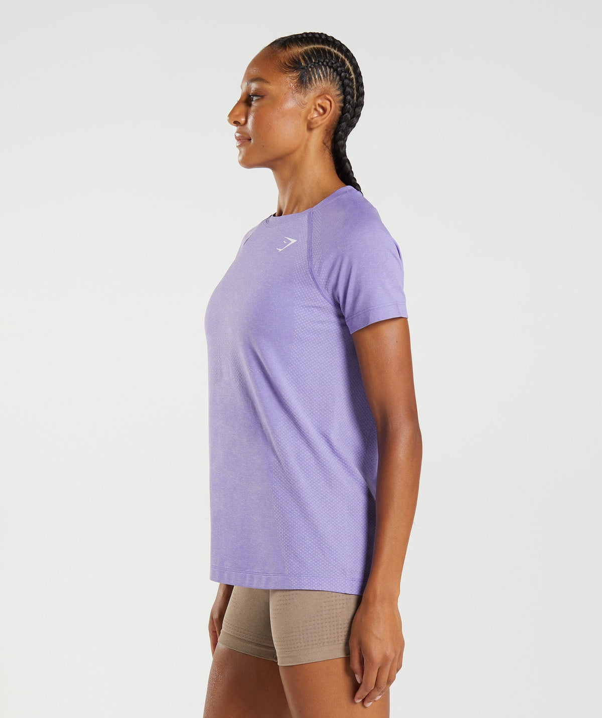 Gymshark Vital Seamless 2.0 Light Tee - Digital Violet Marl