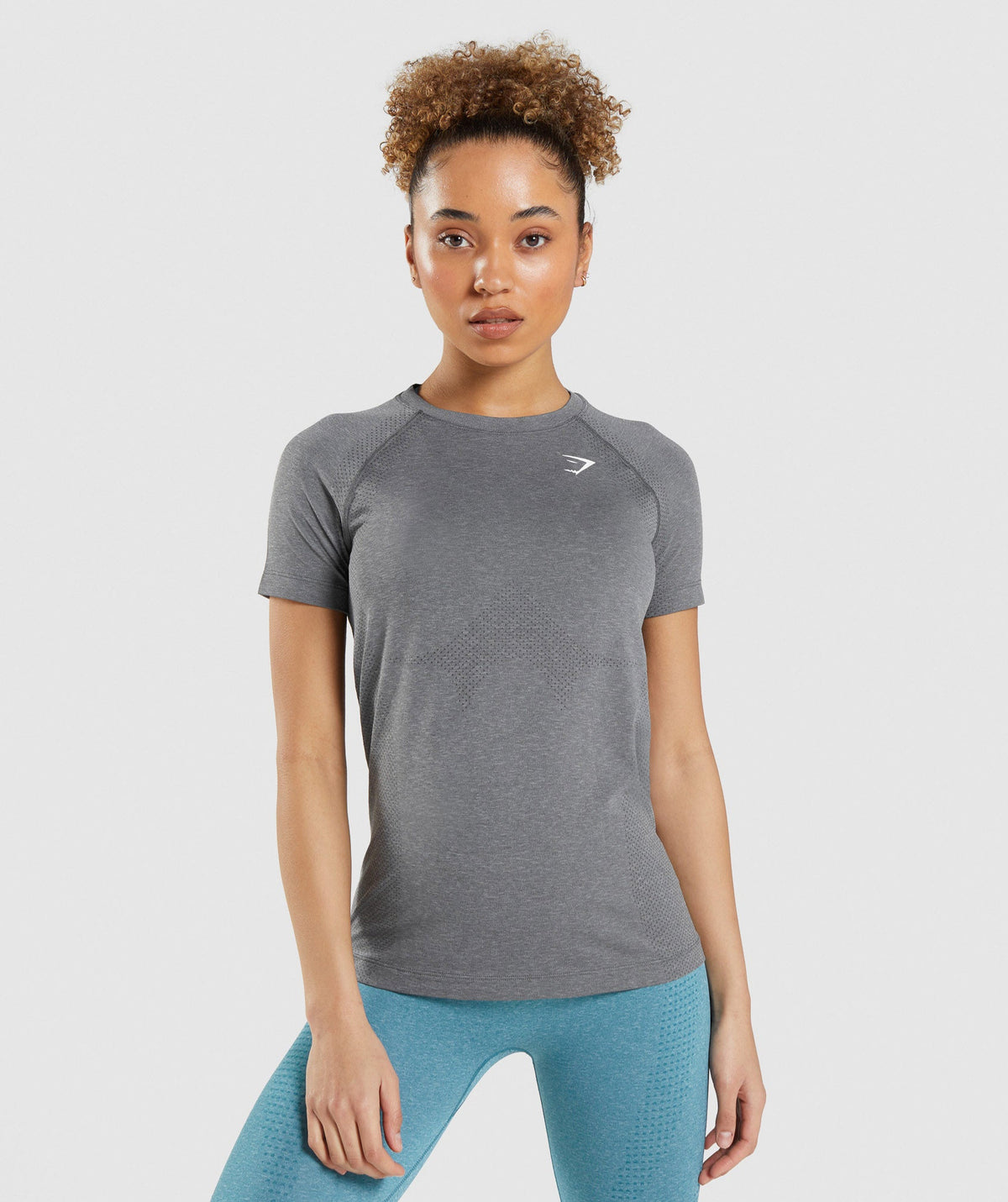 Gymshark Vital Seamless 2.0 Light Tee - Smokey Grey Marl