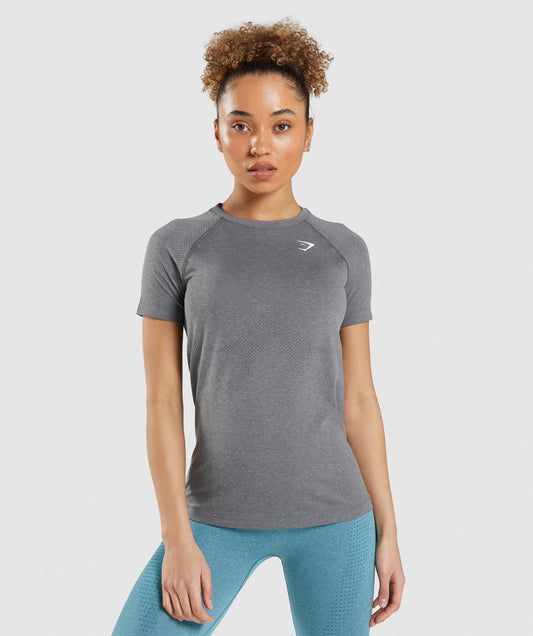 Gymshark Vital Seamless 2.0 Light Tee - Smokey Grey Marl