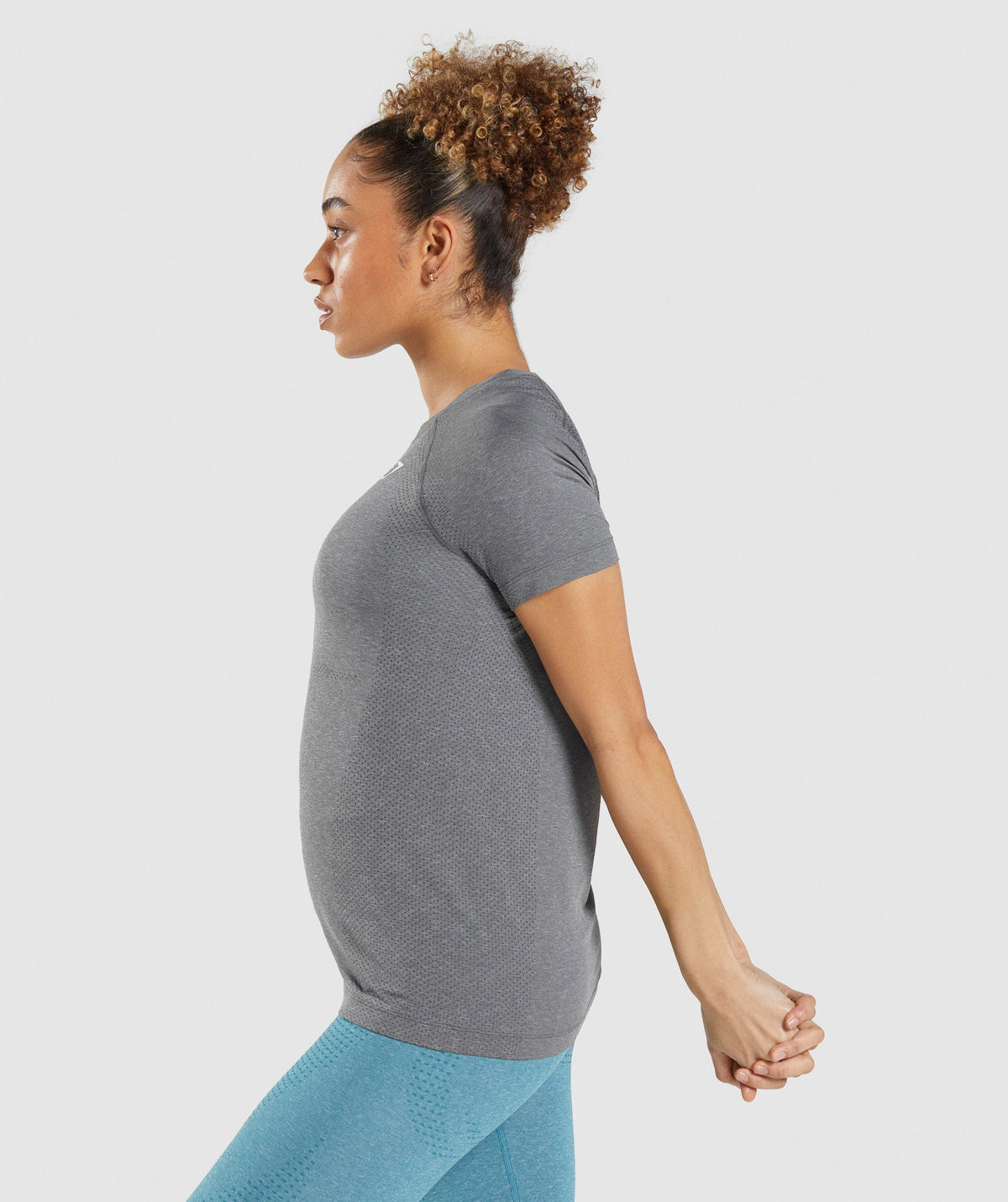 Gymshark Vital Seamless 2.0 Light Tee - Smokey Grey Marl