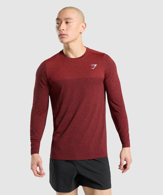 Gymshark Vital Long Sleeve Tee - Red Marl