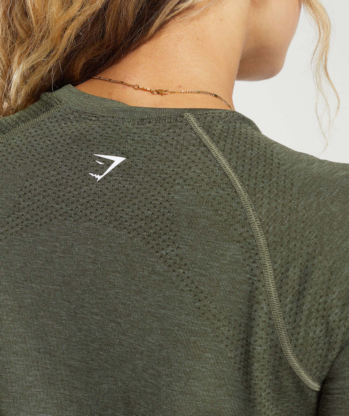 Gymshark Vital Seamless 2.0 Light Tee - Base Green/ Marl