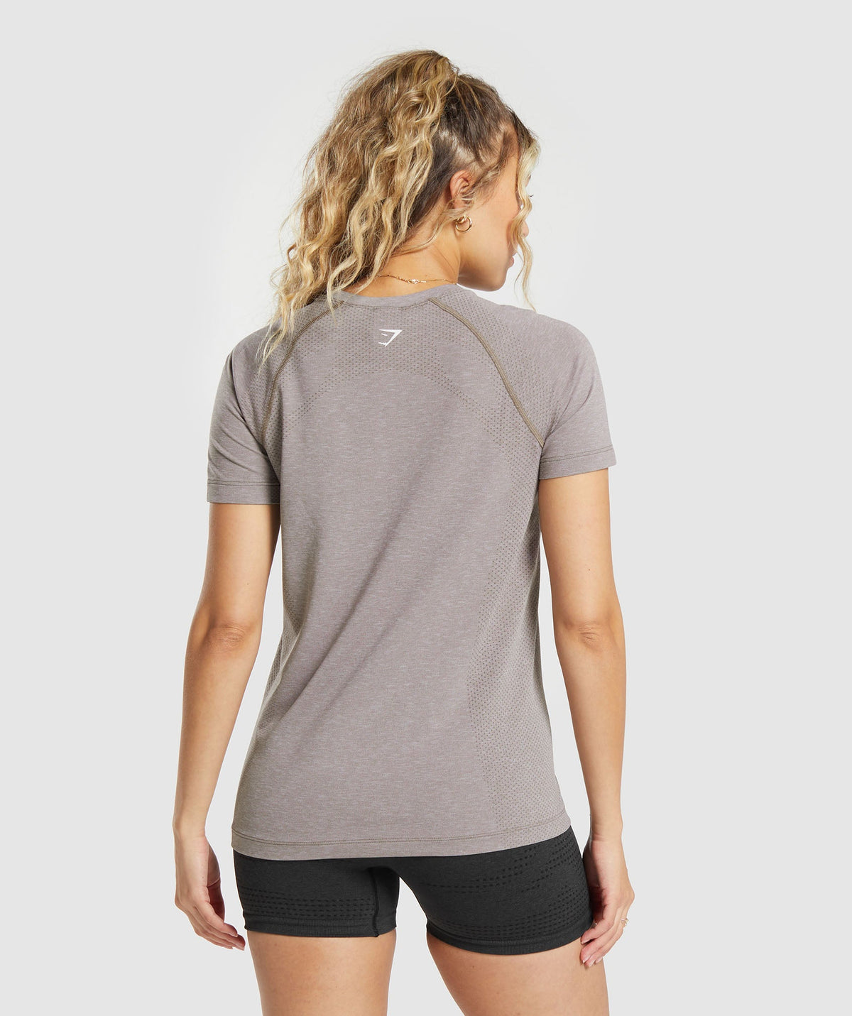 Gymshark Vital Seamless 2.0 Light Tee - Warm Taupe Marl