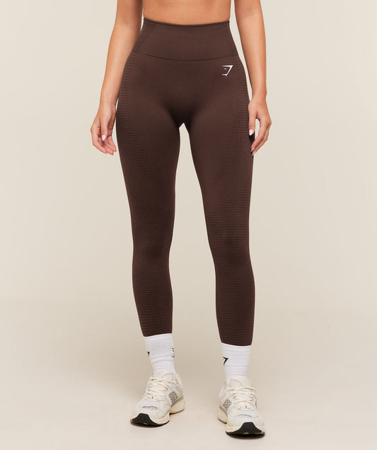 Gymshark Vital Regular Leggings - Rich Espresso Brown/Marl