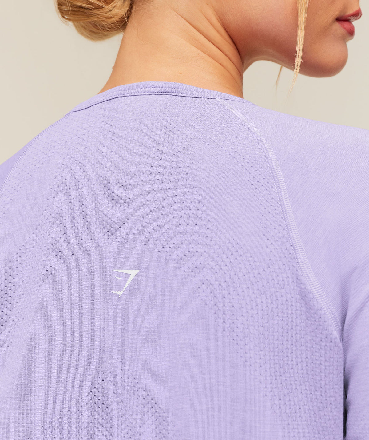 Gymshark Vital Seamless 2.0 Light Long Sleeve Top - Pace Purple/Marl
